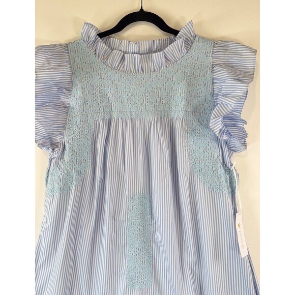Blue Striped Mini Dress - Picture 6 of 11